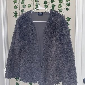Grey Teddy Coat jacket